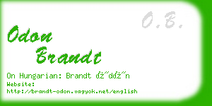 odon brandt business card